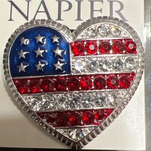 Patriotic Heart Brooch🇺🇸